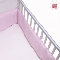 Protector cuna bebe 360 x 30 cm color rosa