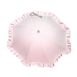 Sombrilla lisa de ARTESANIA CHARI en tejido piqué rosa
