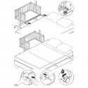 Estructura para minicuna colecho MINANA sistema de sujecion a cama