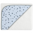 Capa de baño para bebé con capucha de estrellas LITTLE CROWN azul