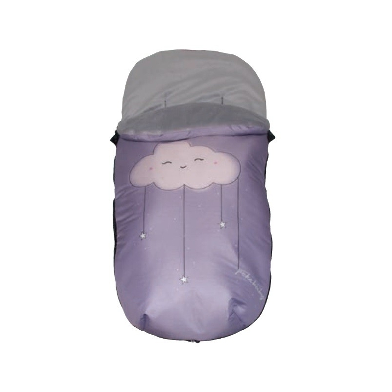 Saco para silla del bebé CANDY dibujo nube en color malva lila