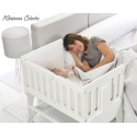 Minicuna Nicola en color blanco para dormir junto al bebe