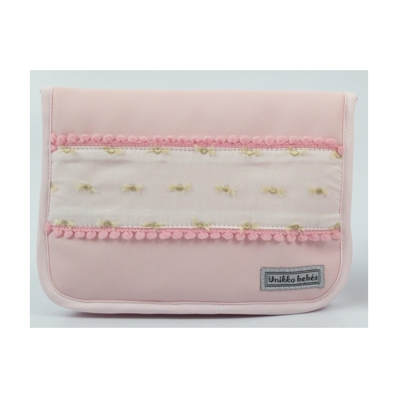Portadocumentos de polipiel para bebé CANDY color rosa