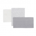 Sabanas de algodon para cuna FOREST color gris