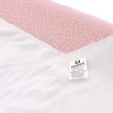 Funda para vestidor del bebé en algodón con rizo FOREST detalle rosa