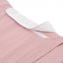 Funda para vestidor del bebé en algodón con rizo FOREST trasera rosa